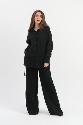 پیراهن مشکی زنانه ریلکس فیت TUA MODA - کد 815031998