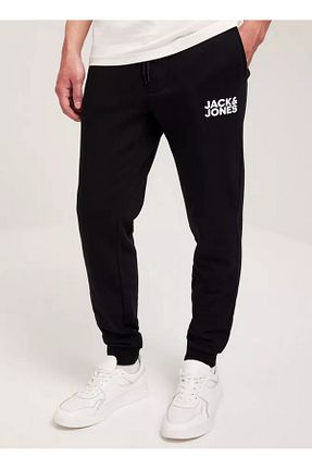 شلوار کرمگن مشکی مردانه پاچه کش دار Jack & Jones - کد 815059489