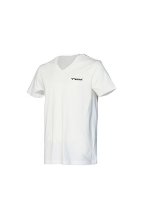 تی شرت سفید مردانه رگولار یقه گرد تکی کد 815124272