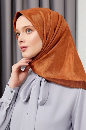 شال نارنجی زنانه پلی استر Levidor - کد 815128892