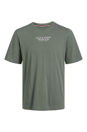 تی شرت سبز مردانه رگولار یقه گرد تکی کد 815164538
