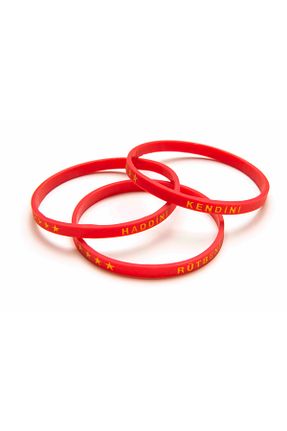 دستبند جواهر قرمز زنانه سنگ طبیعی Galatasaray - کد 797240186