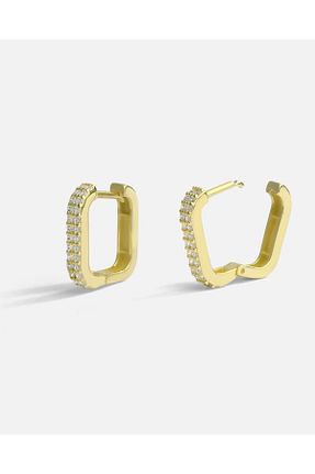 گوشواره نقره طلائی زنانه 925 عیار MEKS JEWELS - کد 765079268