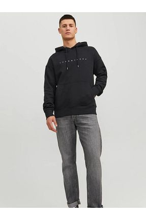 سوئیشرت مشکی مردانه چاپی Jack & Jones - کد 815354035