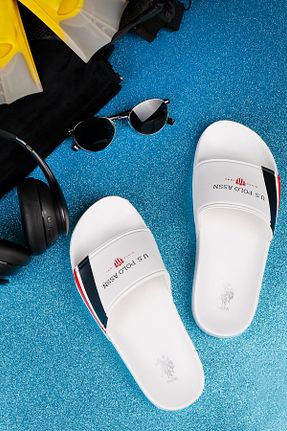دمپائی سفید زنانه چرم مصنوعی U.S. Polo Assn. - کد 815357592