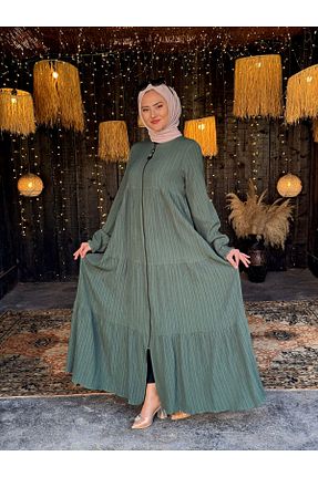 کلاه و ابایا سبز زنانه پنبه ای ESRANUR - کد 815373569