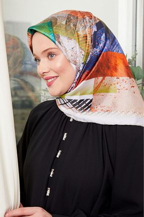 روسری رنگی پلی استر Levidor - کد 799623495