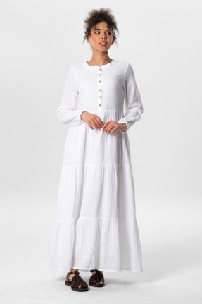 لباس سفید زنانه رگولار بافتنی کد 815574538