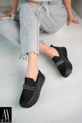 کفش کژوال مشکی زنانه چرم مصنوعی پاشنه کوتاه ( 4 - 1 cm ) پاشنه ساده کد 812738934