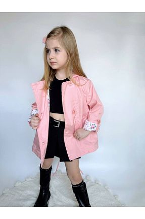 ترنچکت صورتی بچه گانه پلی استر Aslı Türkoğlu - کد 815624667