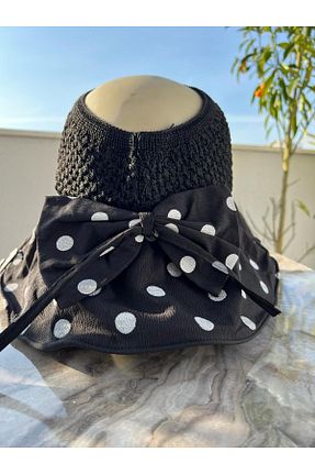 کلاه مشکی زنانه پنبه ای GÖZDE ŞAPKA - کد 815677254