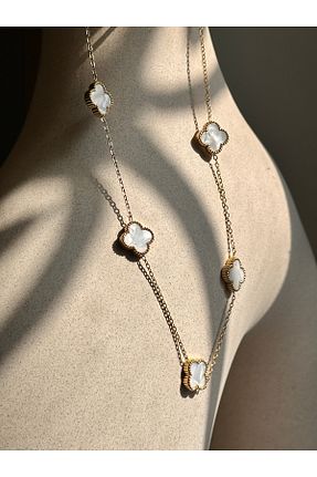 گردنبند استیل ( فولاد ) طلائی زنانه استیل (فولاد) The Fine Store - کد 815687691