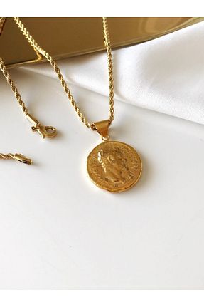 گردنبند جواهر طلائی زنانه برنجی Roze & More - کد 815366836