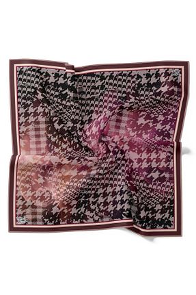 روسری زرشکی پلی استر Levidor - کد 799460396