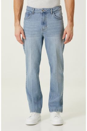 شلوار آبی مردانه جین پاچه ساده فاق نرمال کد 815446076
