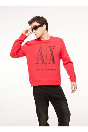سوئیشرت قرمز مردانه چاپی Armani Exchange - کد 794137337