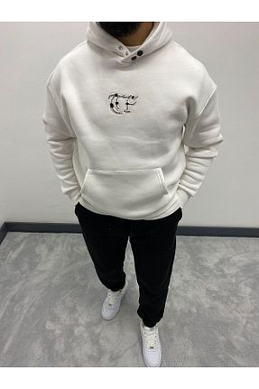 سوئیشرت سفید زنانه چاپی 2512 clothiıng - کد 815426555