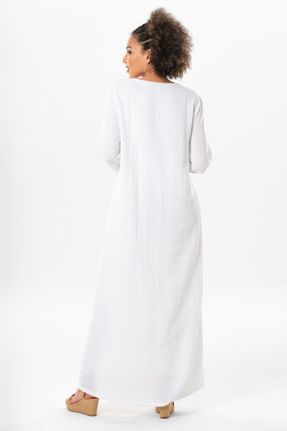 لباس سفید زنانه رگولار بافتنی کد 815120524