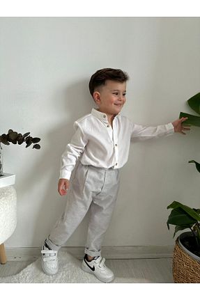 ست بالاتنه و پائین تنه سفید بچه گانه بافتنی favorimkids - کد 815351385