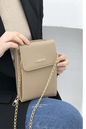 کیف دستی قهوه ای زنانه چرم مصنوعی Armine - کد 753036499