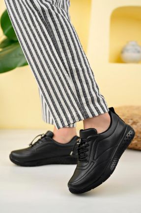 کفش کژوال مشکی زنانه چرم مصنوعی پاشنه کوتاه ( 4 - 1 cm ) پاشنه ساده کد 768654269