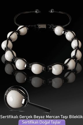 دستبند جواهر سفید زنانه سنگی کد 815679466