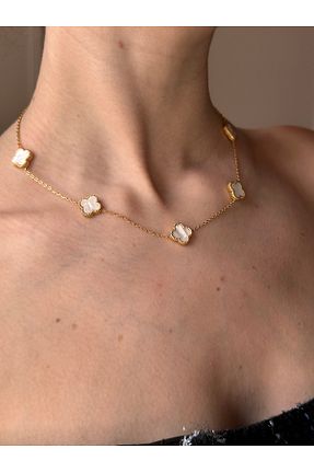 گردنبند استیل ( فولاد ) طلائی زنانه استیل (فولاد) The Fine Store - کد 815687691