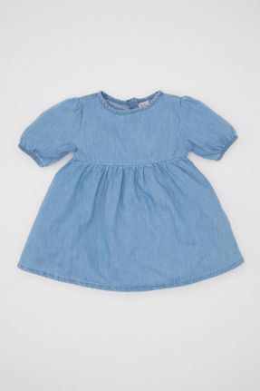 لباس آبی بچه گانه بافتنی رگولار آستین-کوتاه کد 815701387