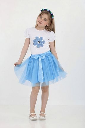 ست بالاتنه و پائین تنه آبی بچه گانه بافتنی Çello mello - کد 673872204