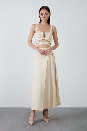 دامن بژ زنانه پارچه GIZIA - کد 815731848