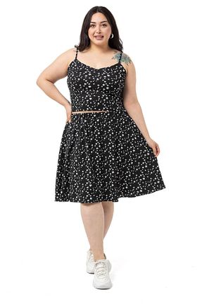 ست بالاتنه و پائین تنه سایز بزرگ مشکی زنانه کش دار DISENTIS MODEST - کد 815765831