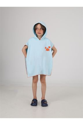 لباس ساحلی آبی بچه گانه نقش دار / کار شده پنبه (نخی) کد 303791504