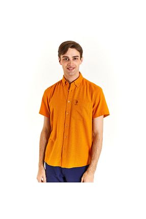 پیراهن نارنجی مردانه Fitted U.S. Polo Assn. - کد 815790627
