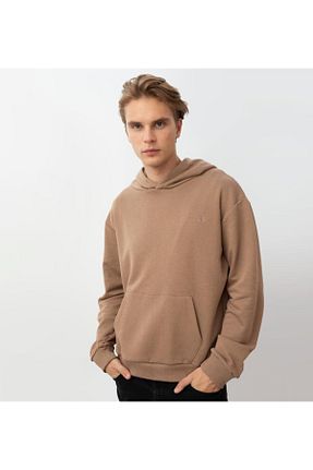 سوئیشرت اسپرت قهوه ای مردانه کلاه دار Nors - کد 679274177