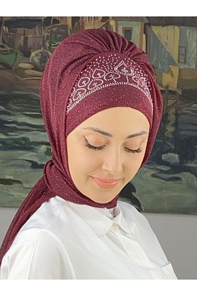 روسری زرشکی شیفون کد 815940950