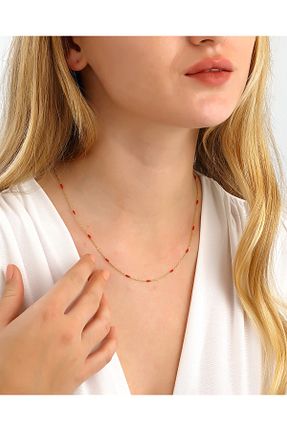 گردنبند نقره طلائی زنانه 925 عیار MEKS JEWELS - کد 759675679