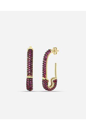گوشواره نقره طلائی زنانه 925 عیار MEKS JEWELS - کد 759675651