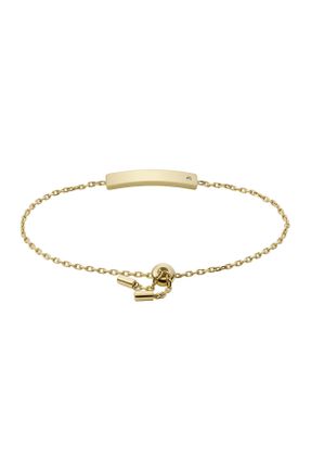 دستبند استیل طلائی زنانه فولاد ( استیل ) کد 816178087
