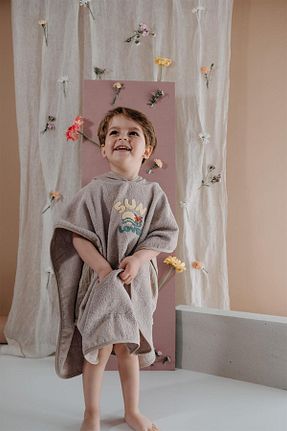 پانچو بژ بچه گانه پنبه ای BABYBEK - کد 692355120