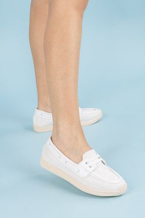 کفش لوفر سفید زنانه پاشنه کوتاه ( 4 - 1 cm ) کد 815768118