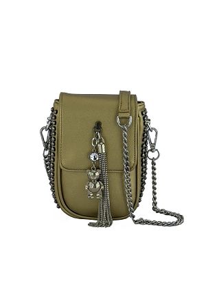 کیف پستچی طلائی زنانه چرم مصنوعی louisiana polo - کد 815852671