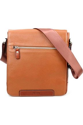 کیف پستچی قهوه ای مردانه چرم خالص louisiana polo - کد 815917420
