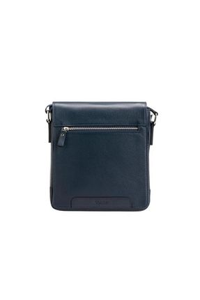 کیف پستچی سرمه ای مردانه چرم خالص louisiana polo - کد 815917400