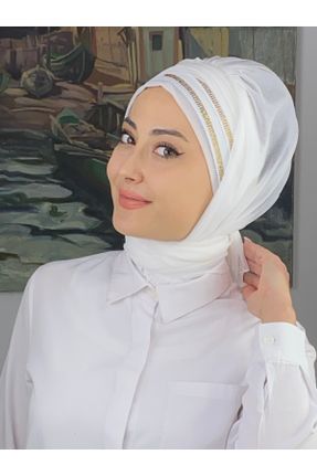 روسری سفید شیفون کد 815937860