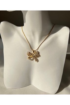 گردنبند استیل ( فولاد ) طلائی زنانه استیل ضد زنگ Ebru Atelier - کد 815937501