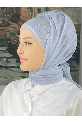 روسری طوسی شیفون BUTİKAMBAR - کد 815940870