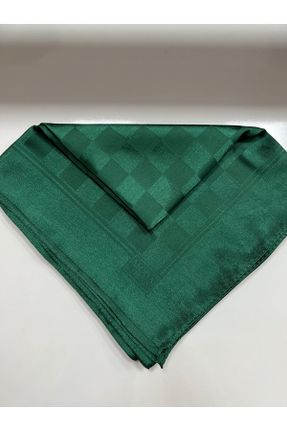 روسری سبز پنبه - پلی استر 90 x 90 طرح هندسی کد 816073642