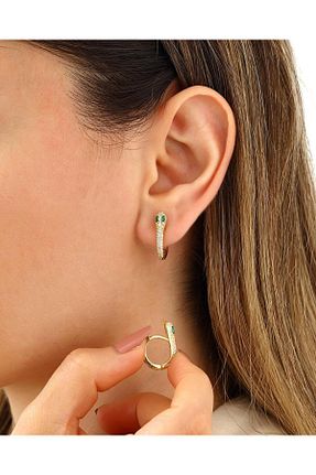 گوشواره نقره طلائی زنانه 925 عیار MEKS JEWELS - کد 759675664