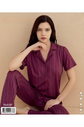 ست لباس راحتی بنفش زنانه ساده İpek - کد 816227364
