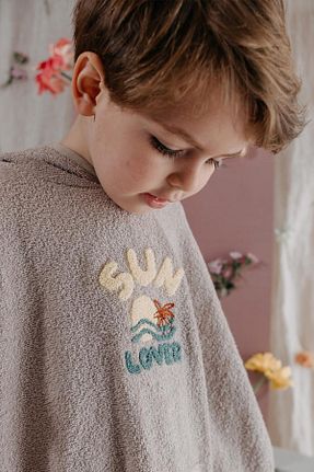 پانچو بژ بچه گانه پنبه ای BABYBEK - کد 692355120